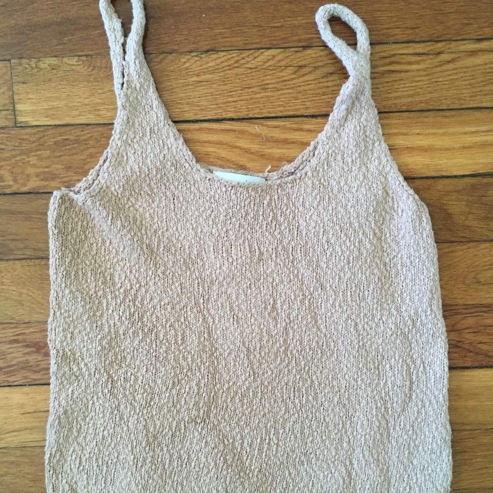 Aerie Tan/ Beige Knit Tank Top